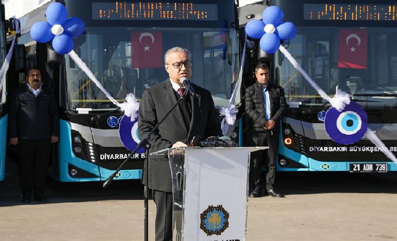 11 YENİ OTOBÜS DÜZENLENEN TÖRENLE HİZMETE BAŞLADI