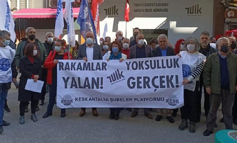 AMED KESK ŞUBELER PLATFORMU TÜİK’İ PROTESTO ETTİ