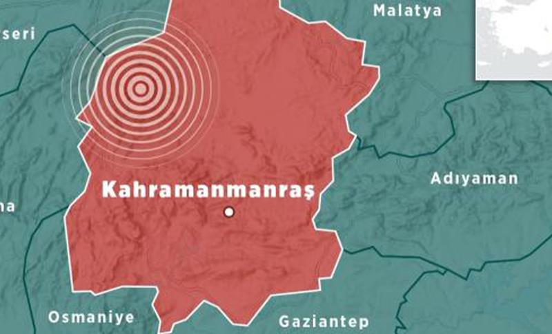 MARAŞ’TA 4,5 BÜYÜKLÜĞÜNDE DEPREM