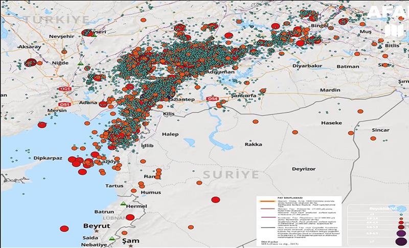 6 ŞUBAT'TAN İTİBAREN 33 BİN 77 DEPREM MEYDANA GELDİ