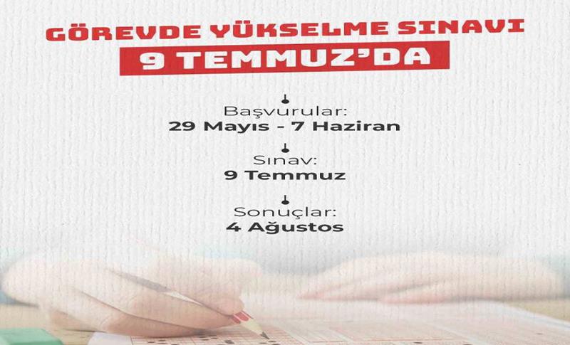 MEB'DE GÖREVDE YÜKSELME SINAVI 9 TEMMUZ'DA