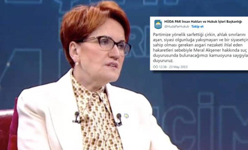 HÜDA-PAR’DAN AKŞENER HAKKINDA SUÇ DUYURUSU