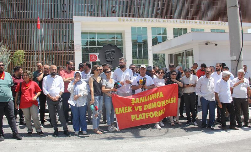 URFA’YA SULTANOĞLU’NUN ATANMASI SİYAH ÇELEKLE PROTESTO EDİLDİ