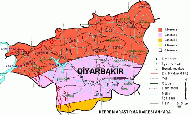 LİCE İLÇESİ, DOĞRUDAN DİRİ FAY HATTI ÜZERİNDE YER ALIYOR