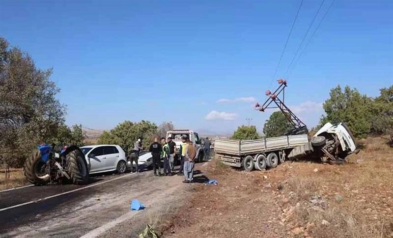 EĞİL’DE ZİNCİRLEME KAZA: 1 ÖLÜ, 6 YARALI