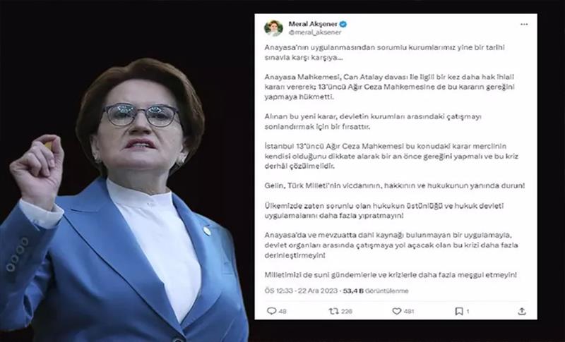 AKŞENER ATALAY AÇIKLAMASI: MAHKEME GEREĞİNİ YAPMALI