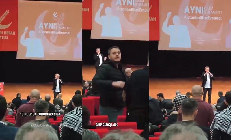 AKP'Lİ ADAYA TEPKİ GÖSTEREN PARTİLİLER SALONU TERK ETTİ