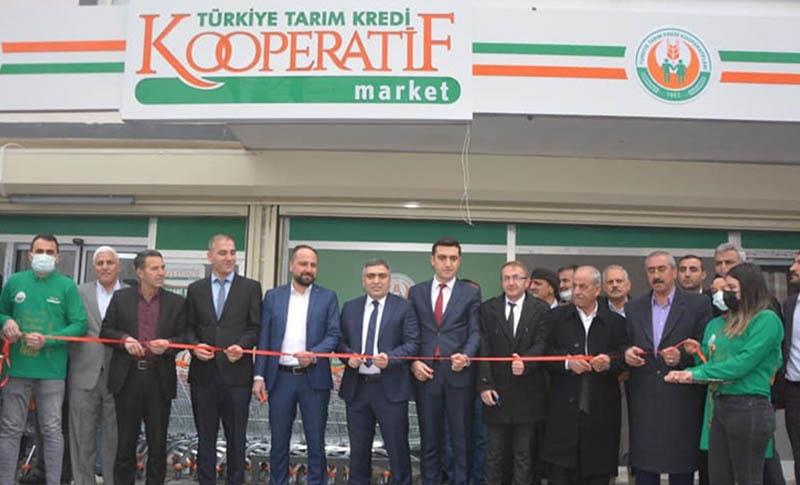 ERGANİ'DE TARIM KREDİ KOOPERATİF MARKET'İN ŞUBESİ AÇILDI