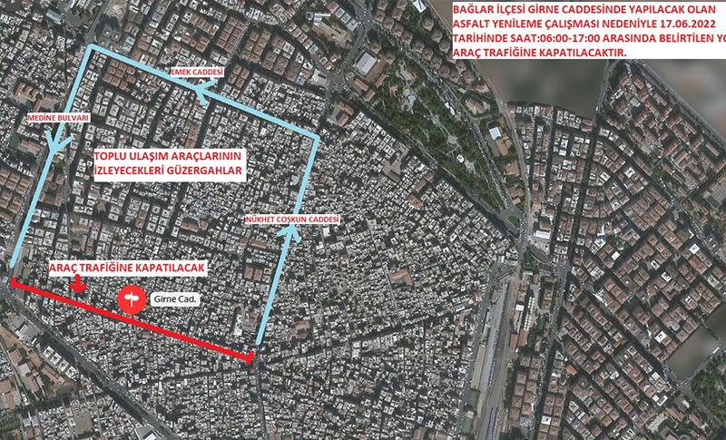 GİRNE CADDESİ ASFALT ÇALIŞMALARI NEDENİYLE ARAÇ TRAFİĞİNE KAPATILACAK