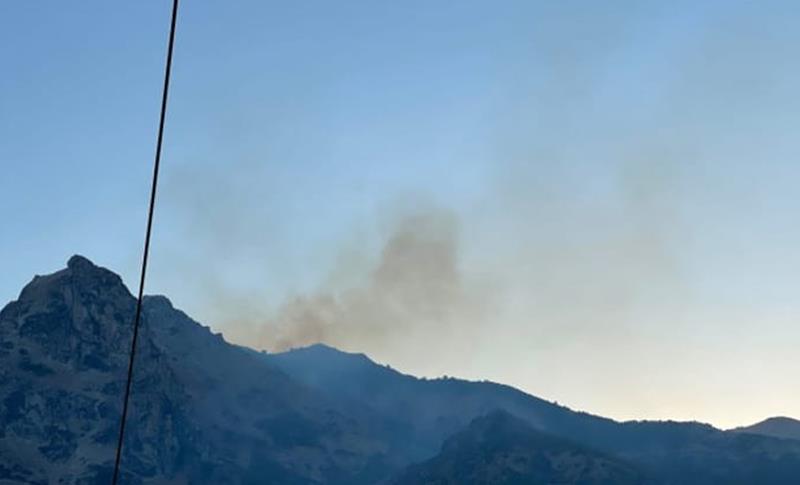 HAKKARİ’DE EFKAR DAĞI’NDA YANGIN ÇIKTI! MÜDAHALE YOK