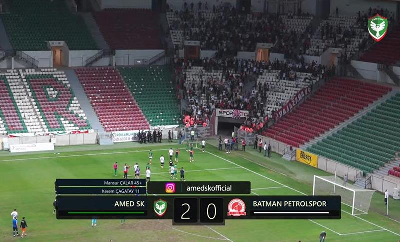 AMEDSPOR BATMAN PETROLSPOR’U 2-0 MAĞLUP ETTİ